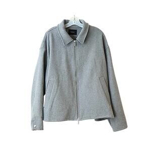 Men's Felted Zip Jacket - Grey - L